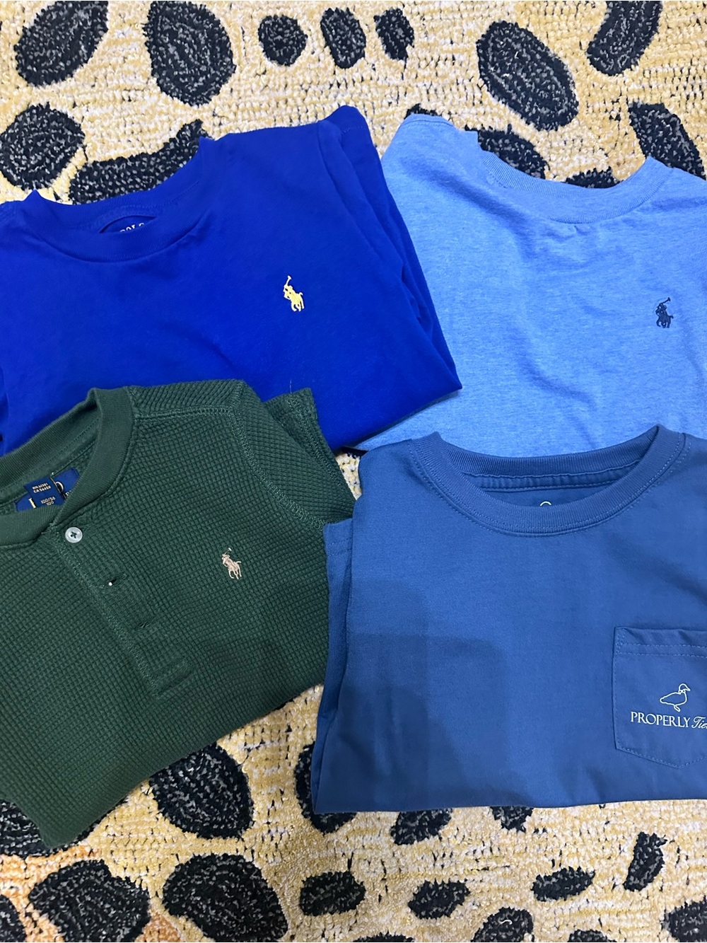 Polo by Ralph Lauren Boys' Mixed Blue & Green Crewneck Tee Lot